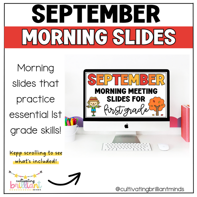 September Morning Meeting Slides | Digital Slides| Back to School |Google Slides