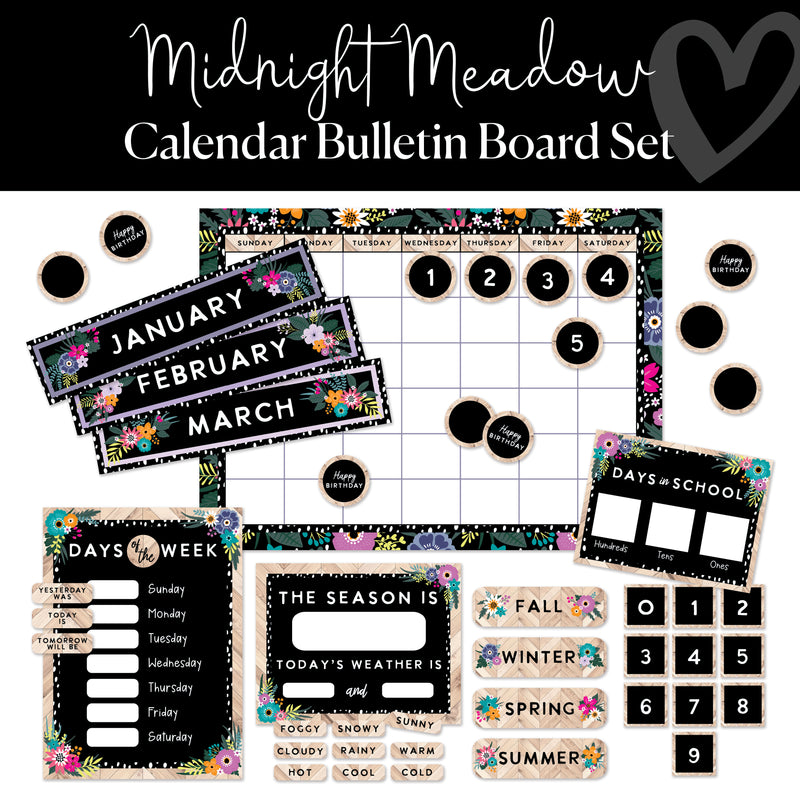 Calendar | Bulletin Board Set | Midnight Meadow | Schoolgirl Style