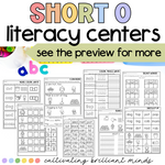 CVC Short O Phonics Centers | Literacy Centers | Kindergarten, First Grade