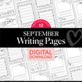 Load image into Gallery viewer, September Writing Pages
