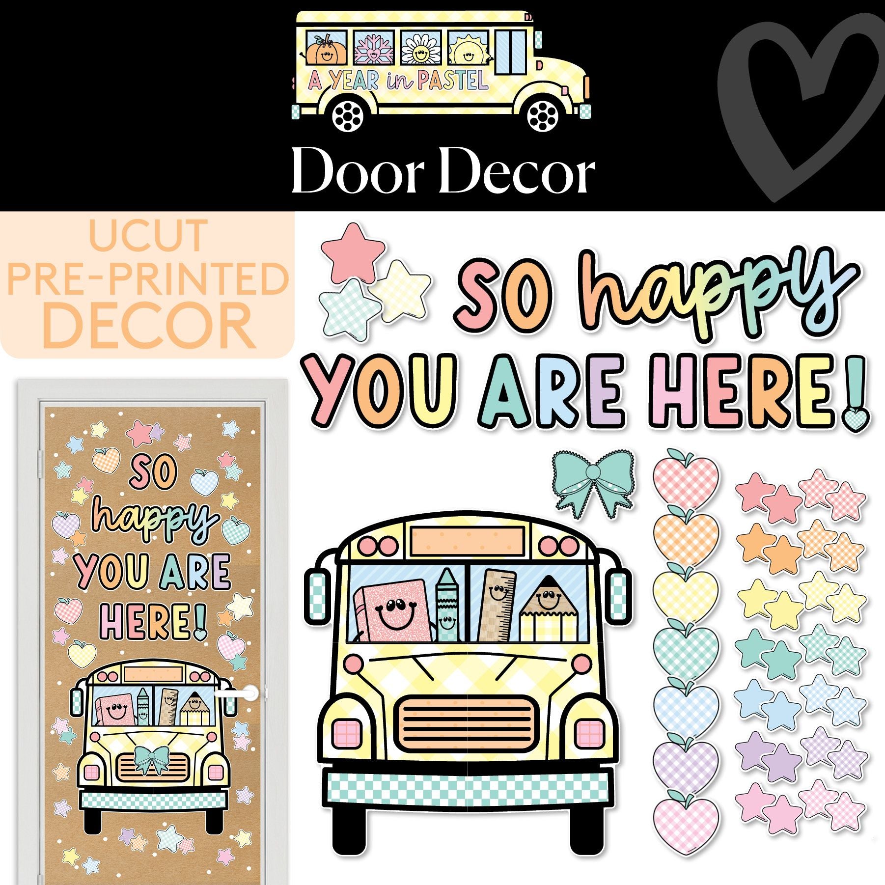 So Happy You Are Here Door Decor | A Year In Pastel