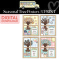 Load image into Gallery viewer, Printable Seasonal Tree Posters Bundle | A Year In Pastel
