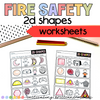 Fire Safety 2D Shape Worksheets | 2D Shapes | October