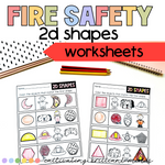 Fire Safety 2D Shape Worksheets | 2D Shapes | October