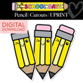 Load image into Gallery viewer, Printable Pencil Bulletin Board Cutouts | School Days
