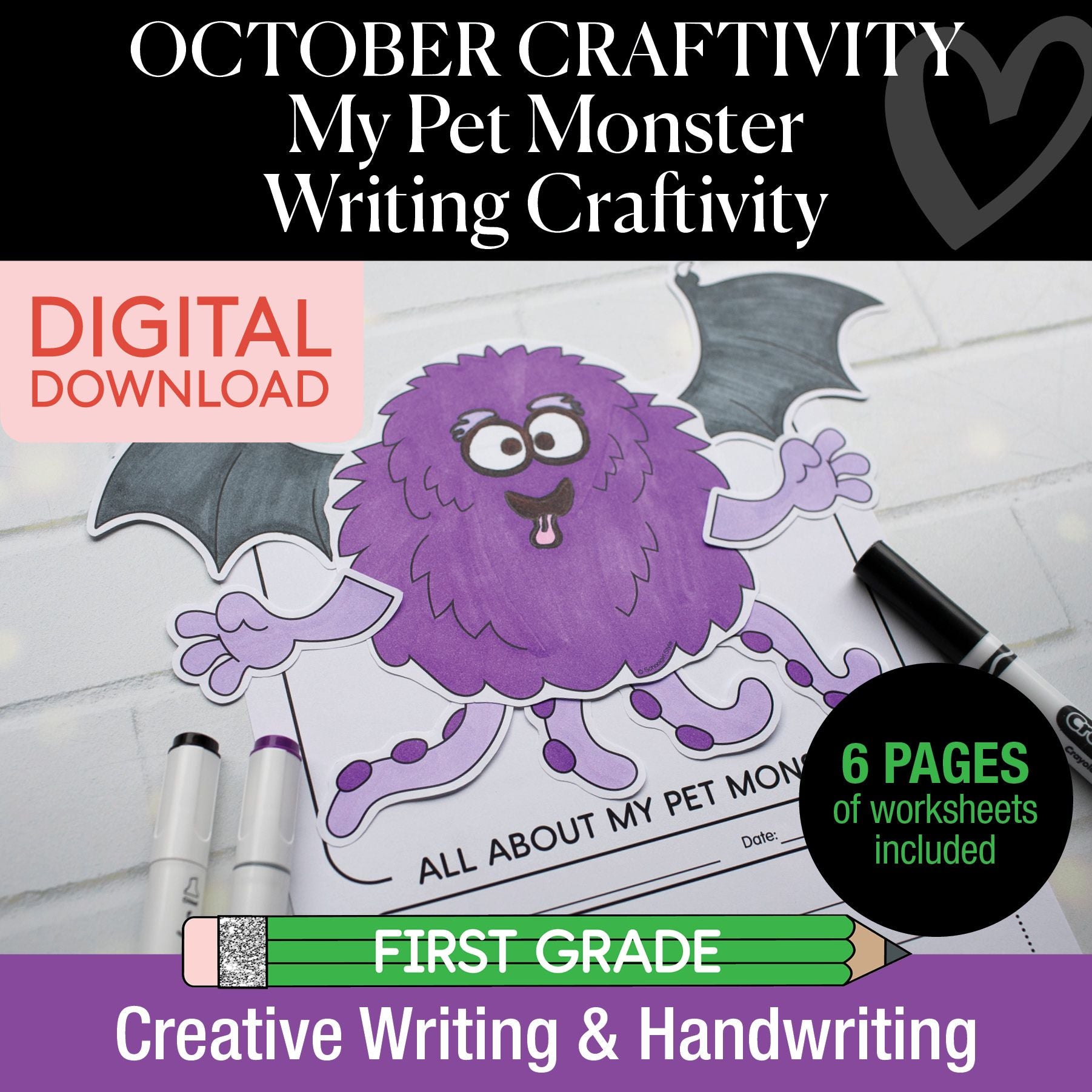 Printable My Pet Monster Craftivity