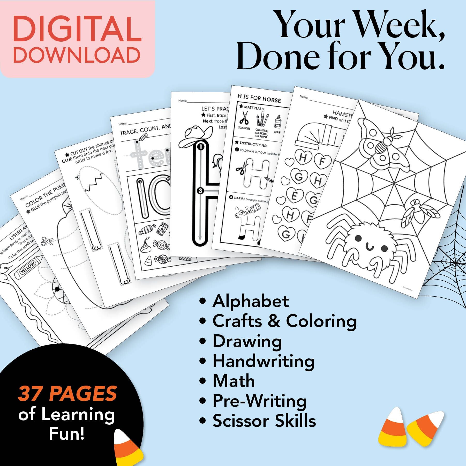 Printable Preschool October Week 4 Resources
