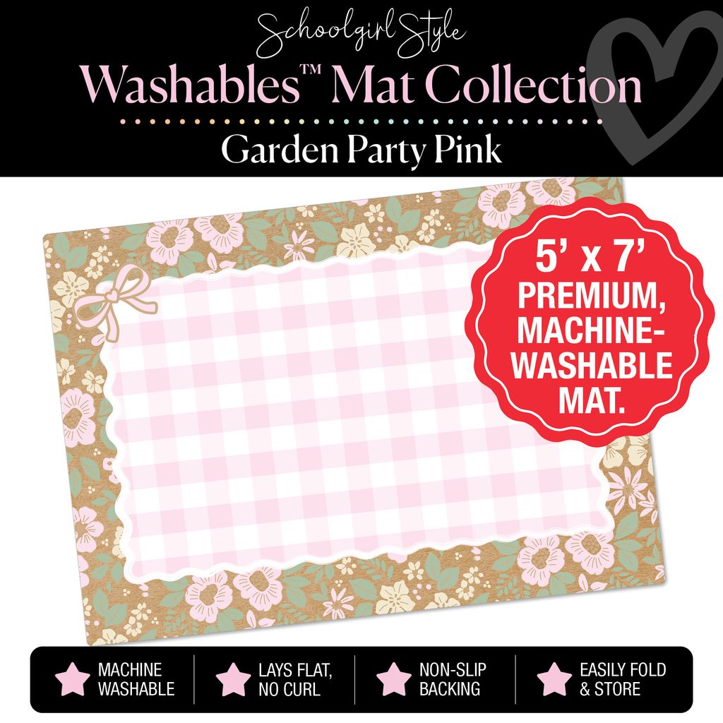 Garden Party Pink Classroom Mat by Schoolgirl Style