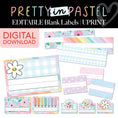 Load image into Gallery viewer, Printable Pastel Editable Blank Classroom Labels | Pretty in Pastel
