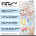 Load image into Gallery viewer, Printable Preschool February Letter of the Week (U-X)
