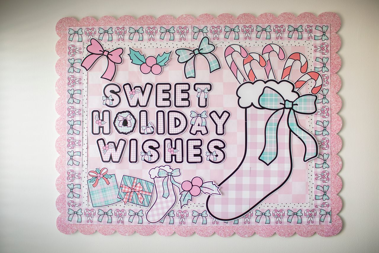 Printable Christmas Sweet Holiday Wishes Bulletin Board Set | Frosted School Days