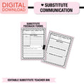 Load image into Gallery viewer, Printable Pastel Editable Substitute Teacher Bin and Forms
