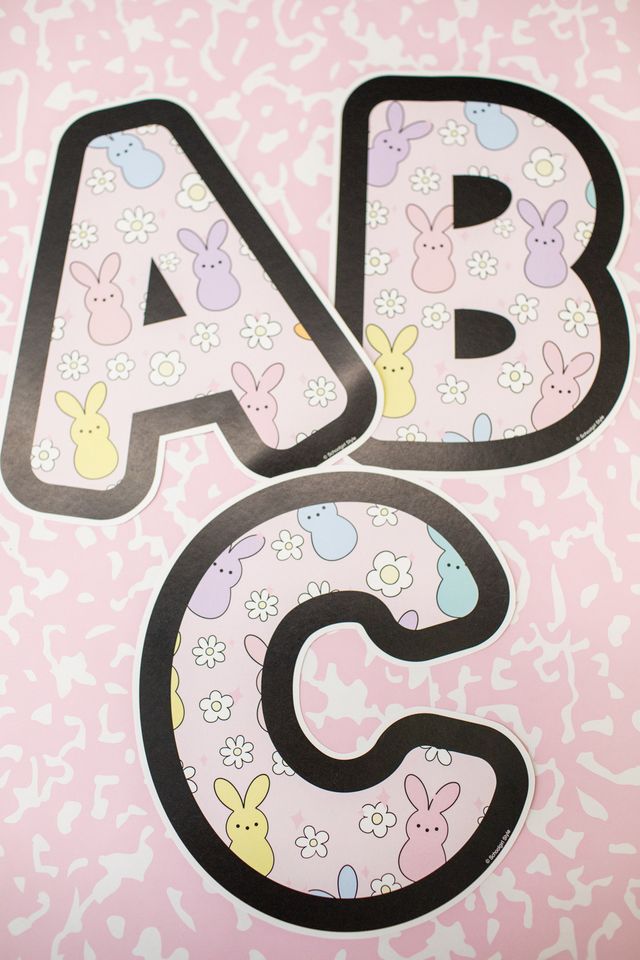 Printable Spring Uppercase Letters | Marshmallow Meadow