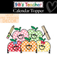 Load image into Gallery viewer, Gingham Apples Retro Calendar Topper | 90s Teacher
