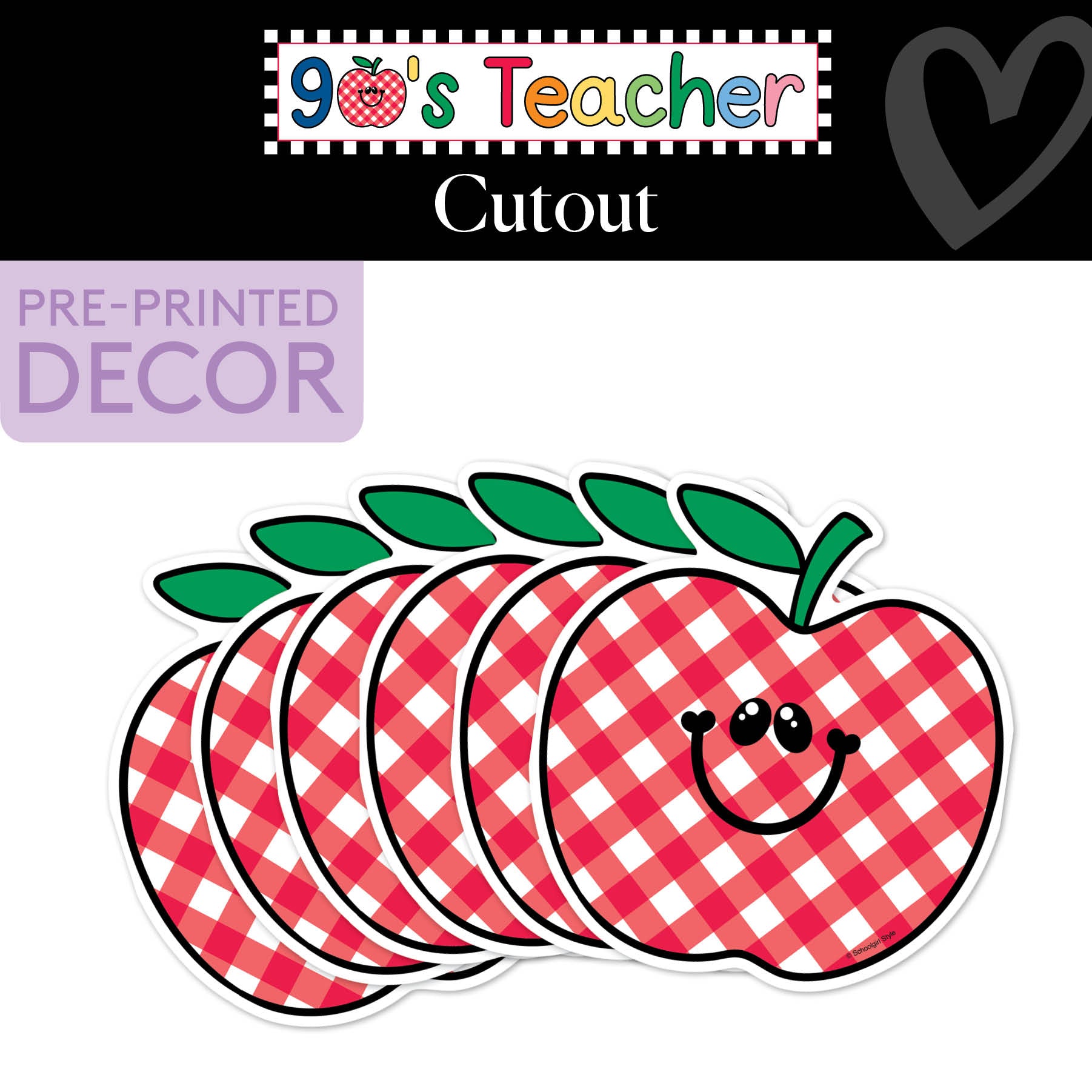 Retro Apple Cutouts | 90s Teacher