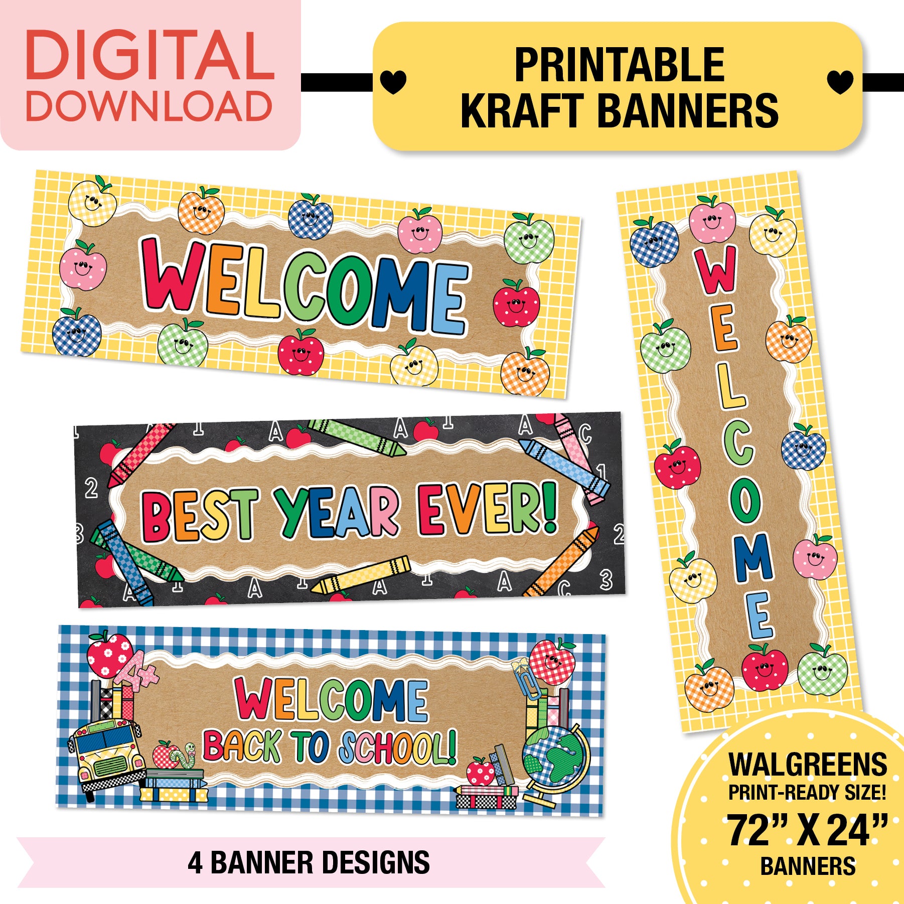No Prep No Cut Classroom Decor Bundle | 90s Teacher