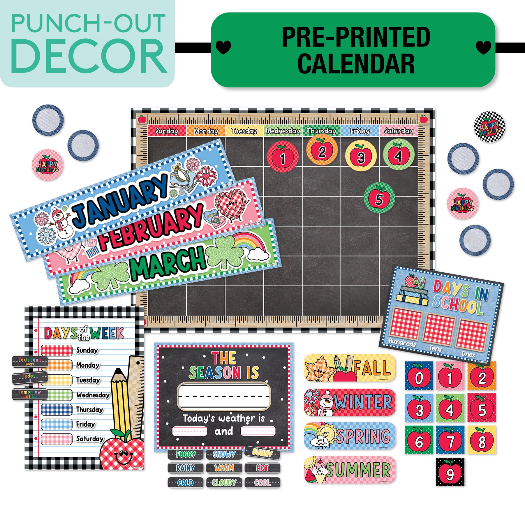 No Prep No Cut Classroom Decor Bundle | 90s Teacher