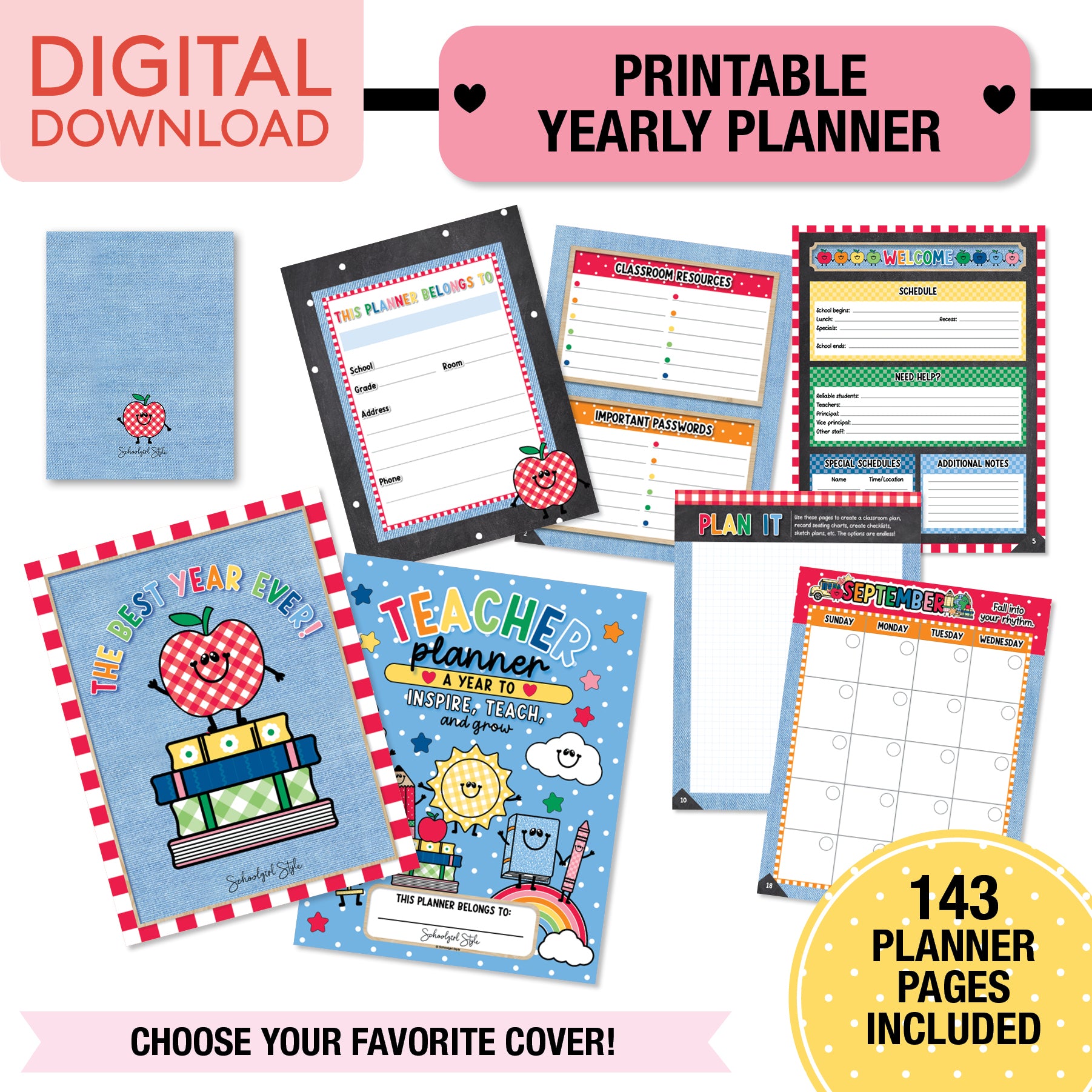 No Prep No Cut Classroom Decor Bundle | 90s Teacher