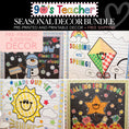 Load image into Gallery viewer, 90s Teacher Seasonal Classroom Decor Bundle
