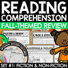 Fall Activities Reading Comprehension Passages and Questions 3rd 4th Grade