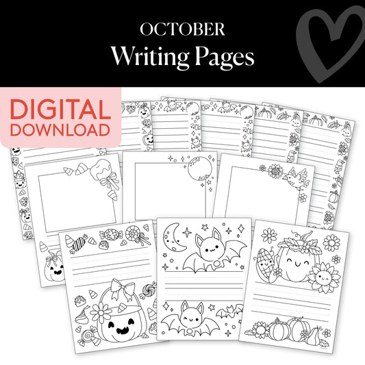 Printable October Writing Pages