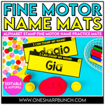 Editable Name Practice Fine Motor Name Activities Alphabet Stamps Name Mats