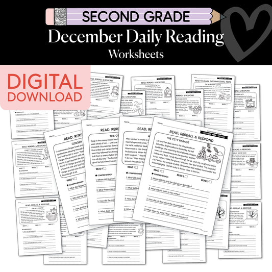 Printable Second Grade December Daily Reading