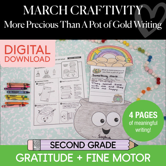 Printable March More Precious Than A Pot Of Gold Craftivity