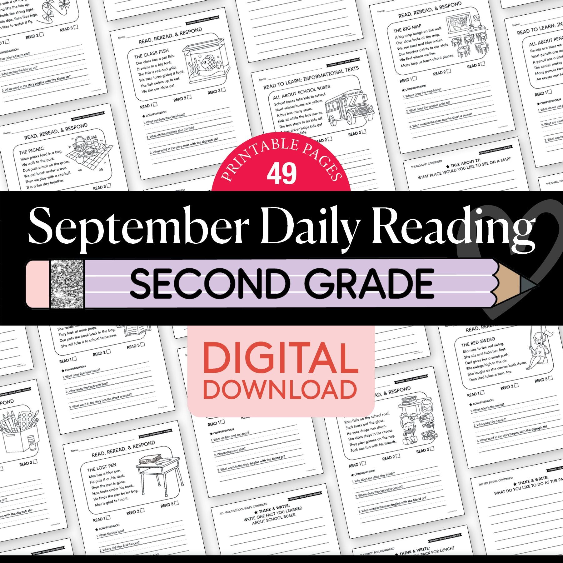 Second Grade September Daily Reading