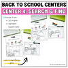 Back to School Phonics and Math Centers | Kindergarten and First Grade