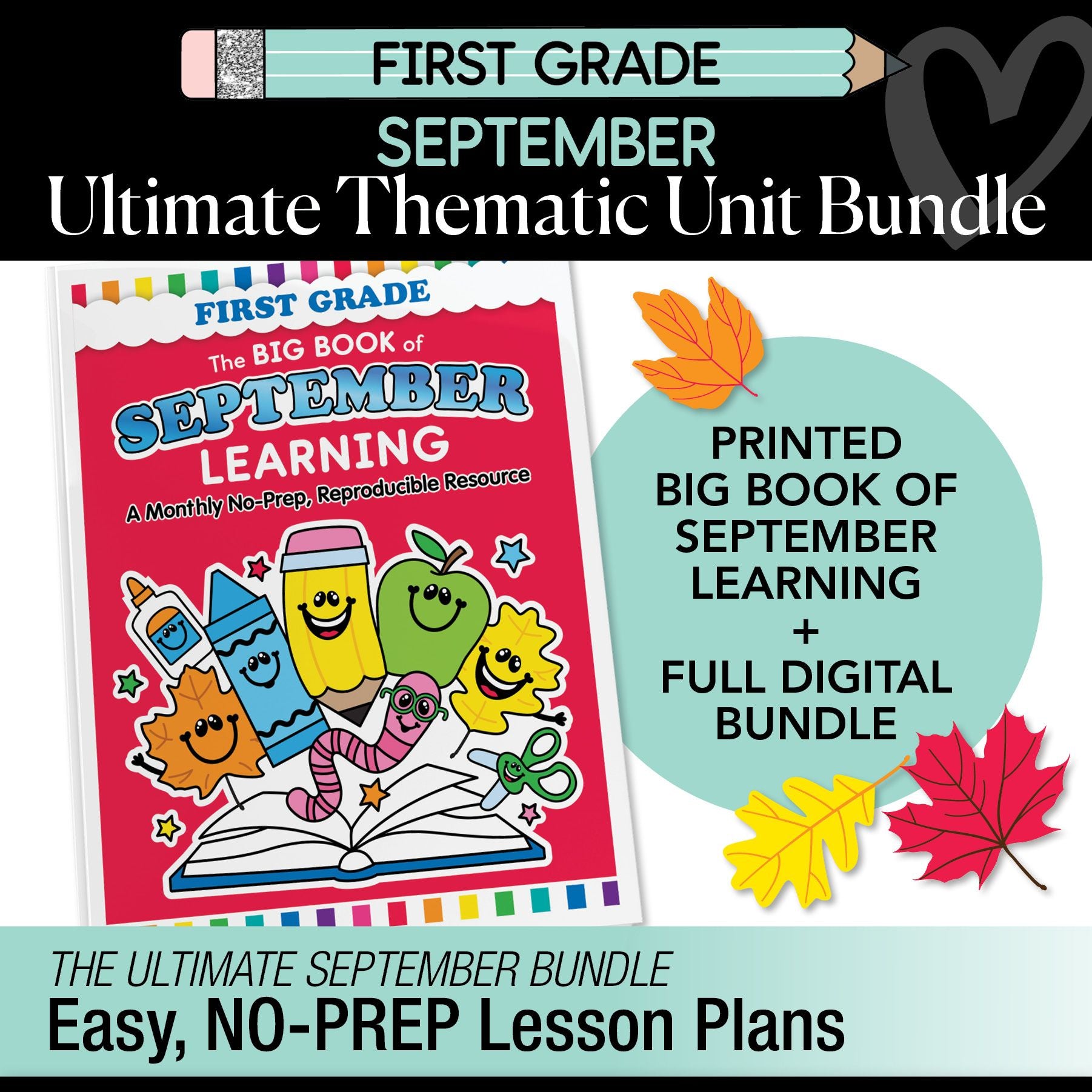 Big Book of September First Grade Thematic Unit Bundle