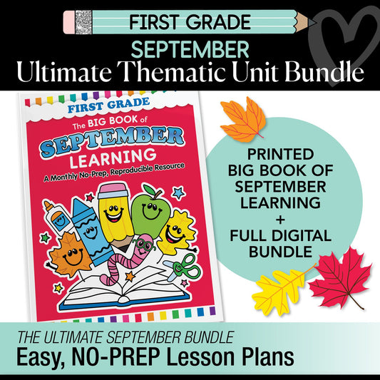 Big Book of September First Grade Thematic Unit Bundle
