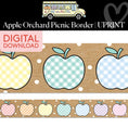 Load image into Gallery viewer, Printable Apple Orchard Picnic Border | A Year In Pastel
