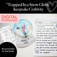 Load image into Gallery viewer, Printable December "Trapped In A Snow Globe" Snow Globe Keepsake Craftivity
