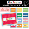 Load image into Gallery viewer, Printable Retro Monthly Bin Labels | 90s Teacher
