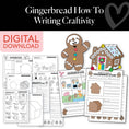 Load image into Gallery viewer, Printable December Gingerbread How To Writing Craftivity
