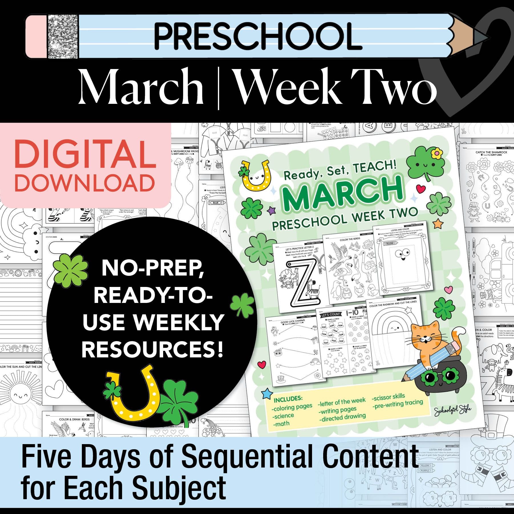 Printable Preschool March Week 2 Resources