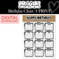 Load image into Gallery viewer, Printable Classic Black and White Birthday Chart | Simply Sweet

