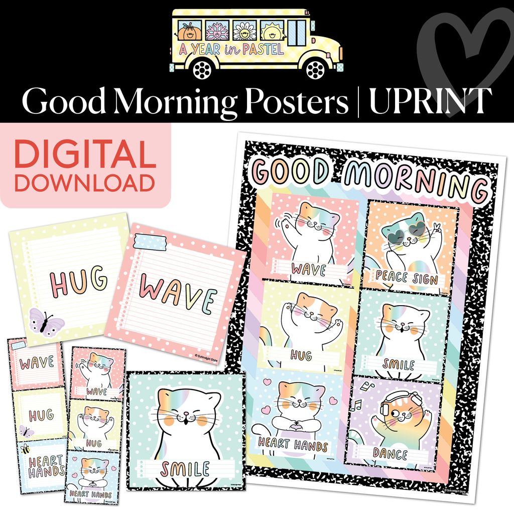 Printable Good Morning Posters | A Year In Pastel