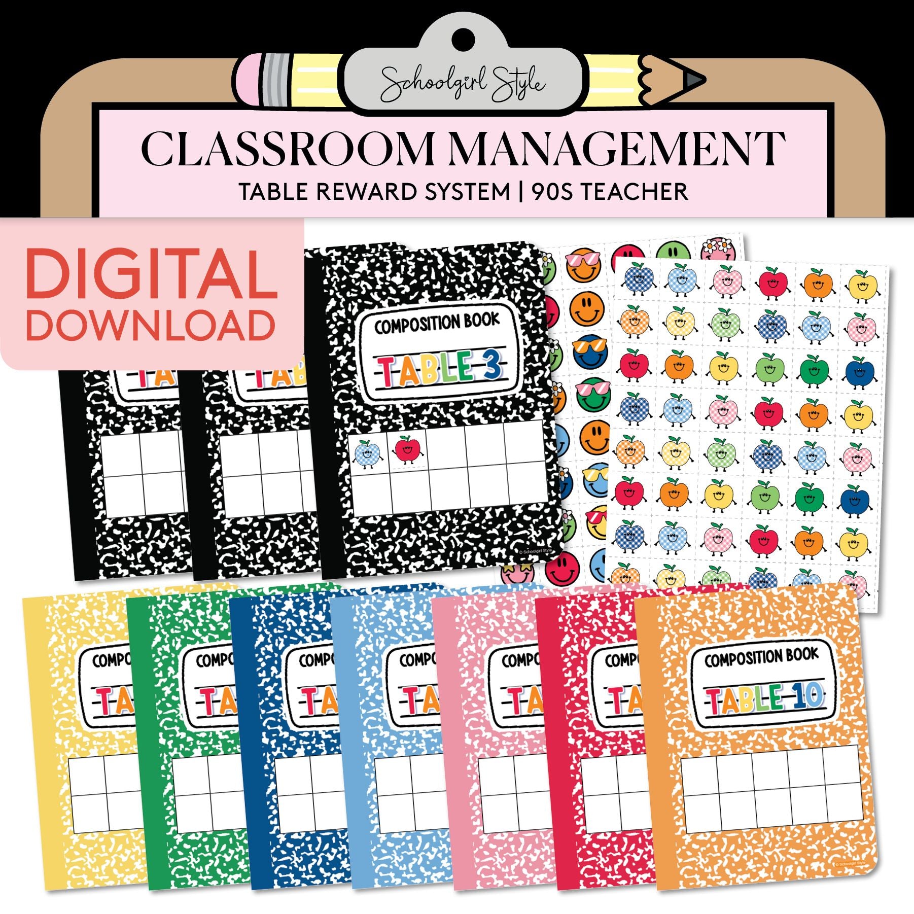 Printable Table Reward System | 90s Teacher