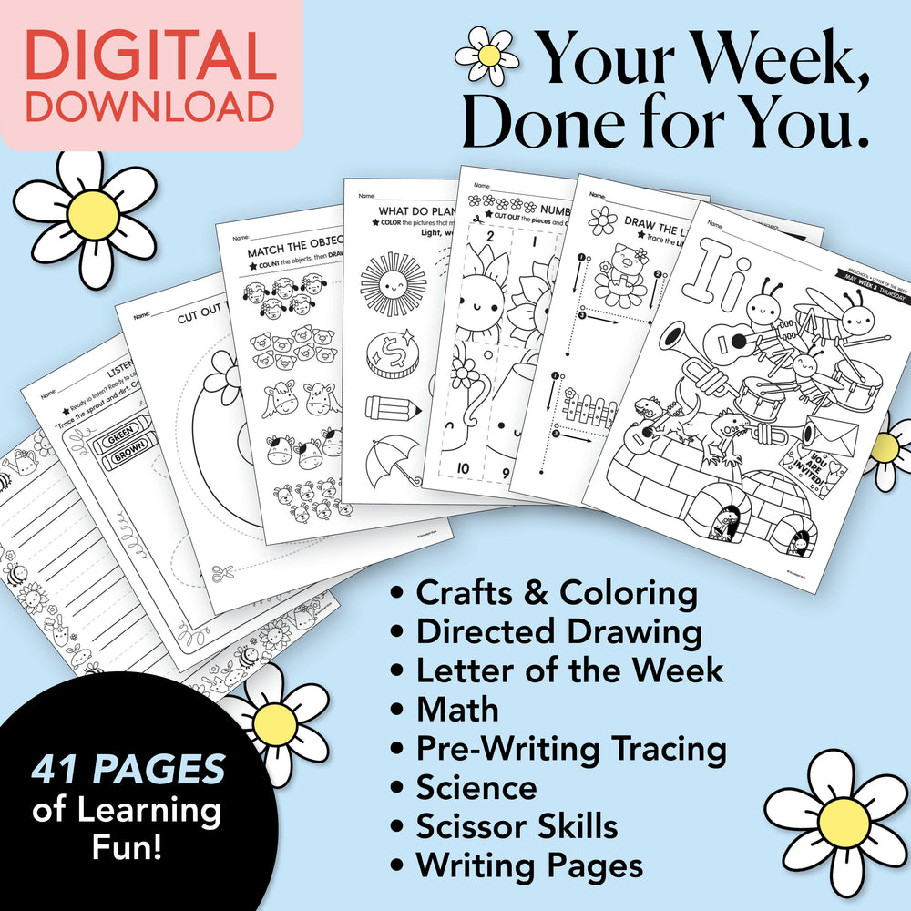 Printable Preschool May Week 3 Resources