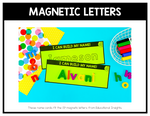 Editable Name Practice Fine Motor Name Activities Magnetic Letters Name Mats for Preschool & Kindergarten