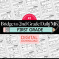 Load image into Gallery viewer, Printable Bridge To Second Grade Daily Mix Digital Summer Workbook
