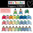 Load image into Gallery viewer, Printable Retro School Supplies Buddies Toppers | 90s Teacher
