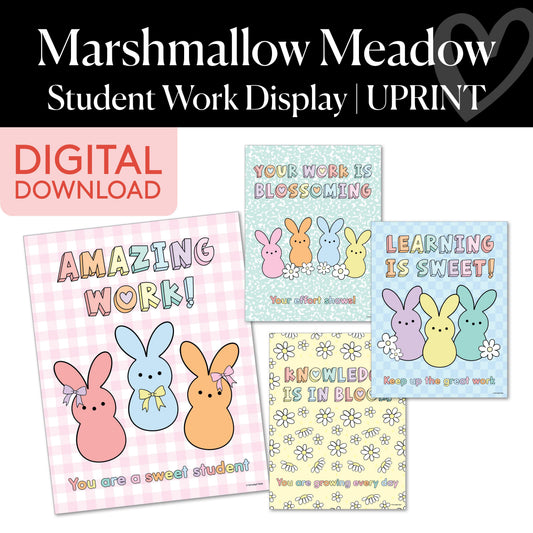 Printable Spring Student Work Display | Marshmallow Meadow