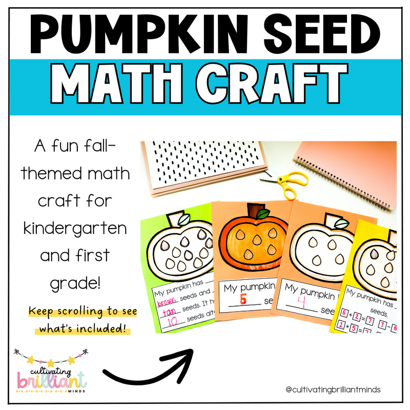 Pumpkin Math Craft | | Kindergarten, First Grade | October | Halloween