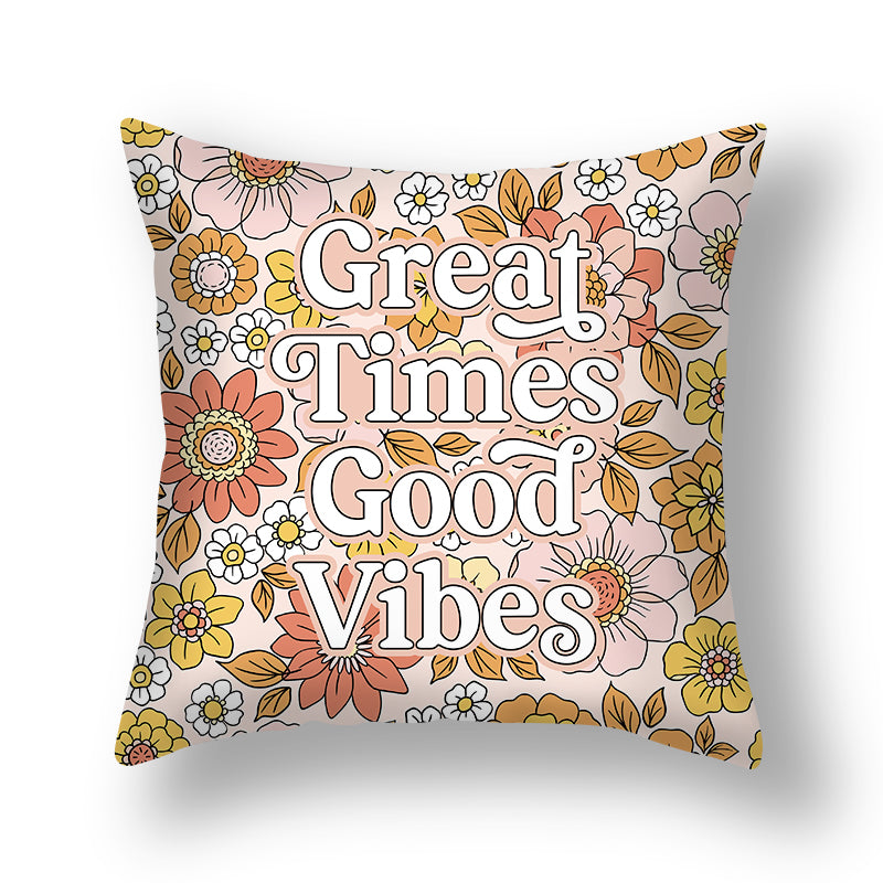 Classroom Pillow | Classroom Decor | "Great Times, Good Vibes" | Pillow Cover