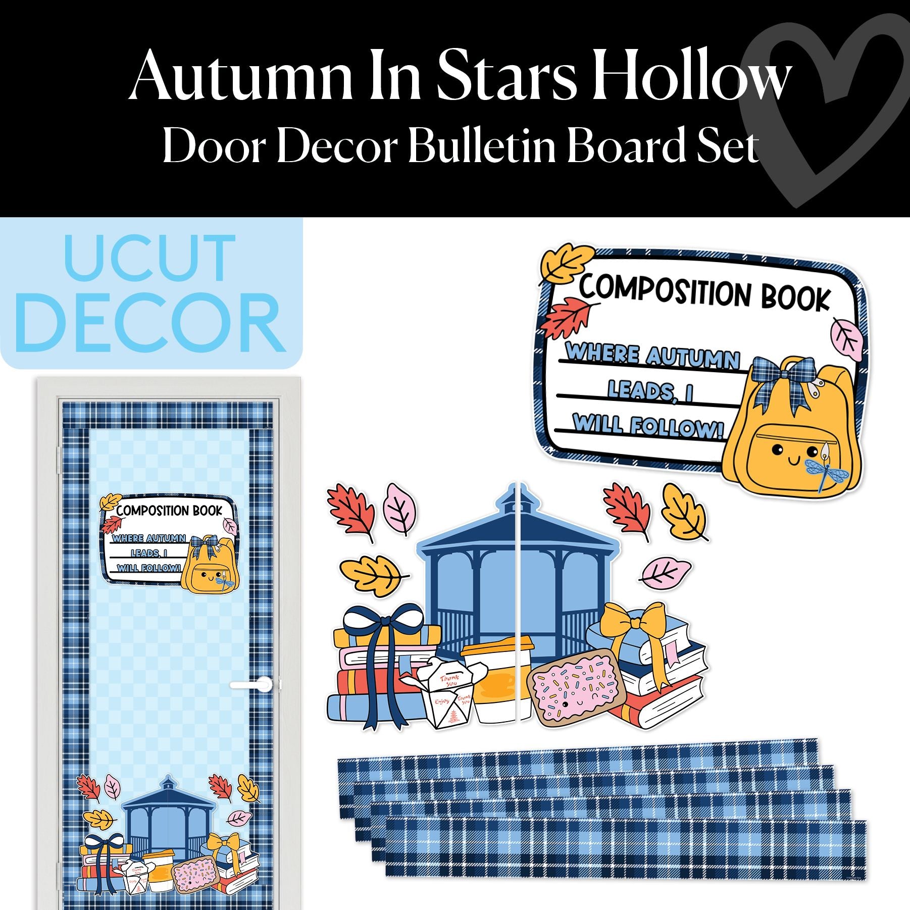 Autumn In Stars Hollow Fall Pre-Printed Door Decor Bulletin Board Set