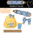 Load image into Gallery viewer, Backpack and Supplies Jumbo Cutouts | Stars Hollow Schoolhouse
