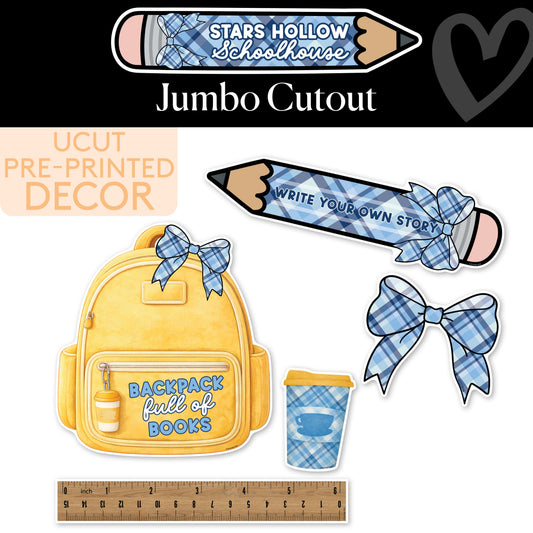 Backpack and Supplies Jumbo Cutouts | Stars Hollow Schoolhouse
